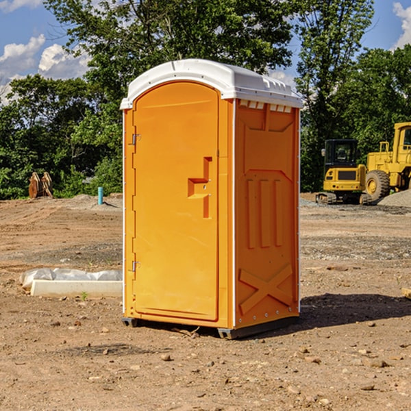 how often are the portable restrooms cleaned and serviced during a rental period in Creola Ohio